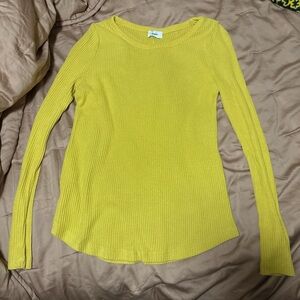 Old navy Yellow Ribbed Long Sleeve Top